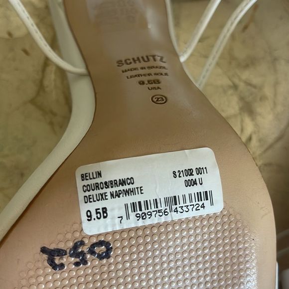 SCHUTZ White Heels with Silver Accents - Picture 5 of 6